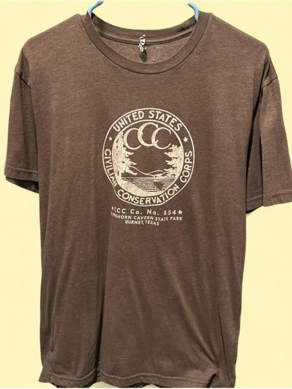 Civilian Conservation Corps Brown Graphic T-Shirt | Size Large